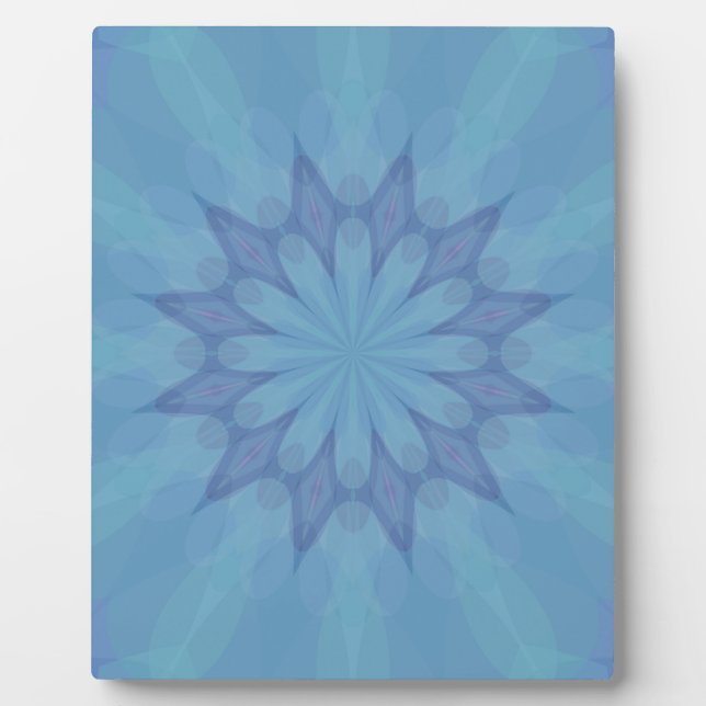 Plaque Photo Motif bleu et turquoise 3 (Devant)