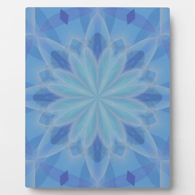 Plaque Photo Motif bleu et turquoise 5 (Devant)