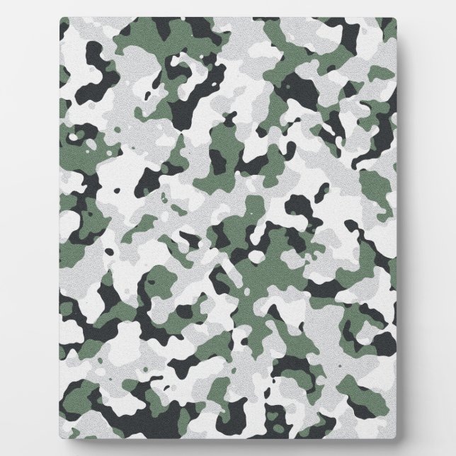 Plaque Photo Motif de camouflage vert (Devant)