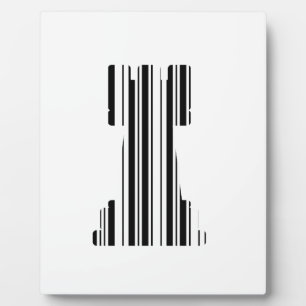 Plaque Photo Motif de code-barres de jeu de pièce d'échecs TOUR