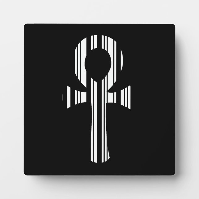 Plaque Photo MOTIF DE CODE-BARRES SYMBOLE ANKH Motif de concept (Devant)