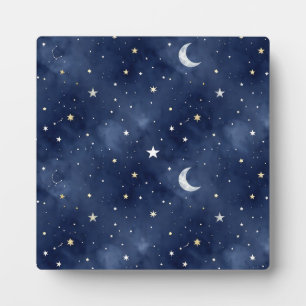 Plaque Photo Motif de constellations lunaires de nuit étoilée
