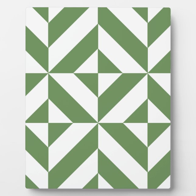 Plaque Photo Motif de cube vert laiton foncé (Devant)