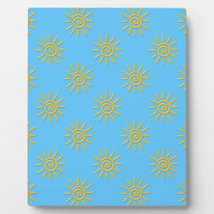 Plaque Photo motif de dessin 3D Jaune Sun