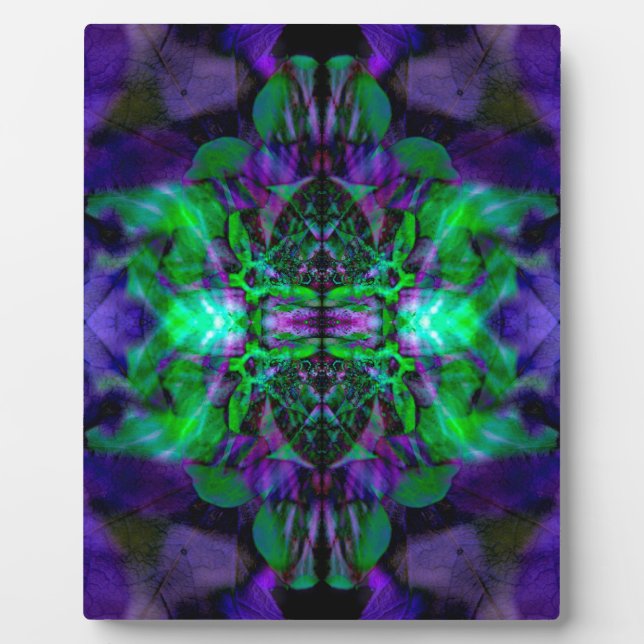 Plaque Photo Motif de fleurs Kaleidoscope (Devant)