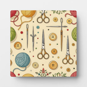 Plaque Photo Motif de tricot crochet outils de couture