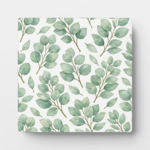 Plaque Photo Motif de verdure d'eucalyptus à l'aquarelle