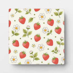 Plaque Photo Motif d'été à Fleur de Fraisier