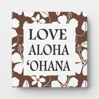 PLAQUE PHOTO MOTIF HULA HAWAIEN (HIBISCUS) BRUN - OHANA