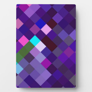 Plaque Photo Motif Pixelé - Violet