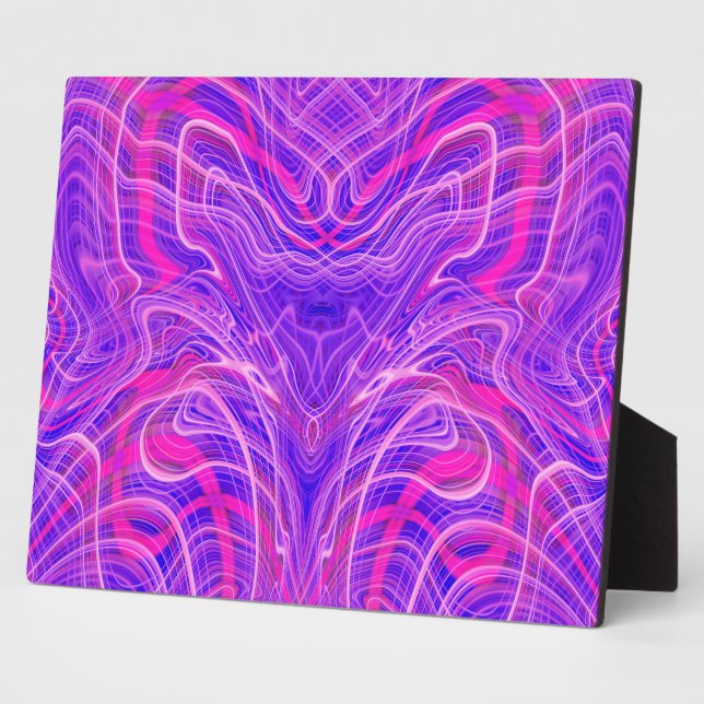 Plaque Photo Motif psychédélique violet (Côté)