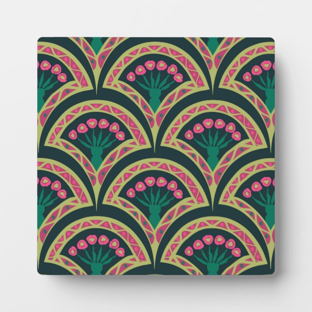 Plaque Photo motif vert en forme de coque (Devant)