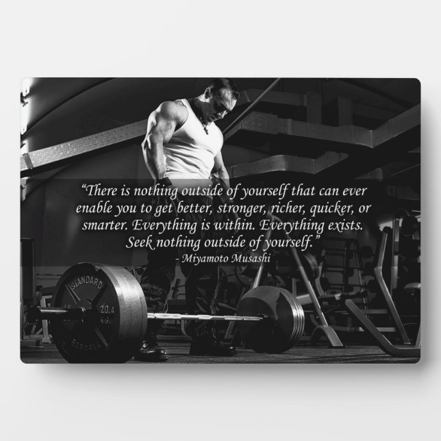 Plaque Photo Motivation "Body building" (Devant)