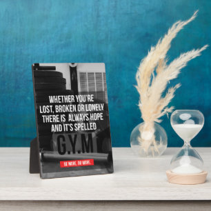 Plaque Photo Motivation de la salle de sport