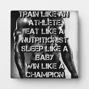 Plaque Photo Motivation de l'entraînement - S'entraîner comme u