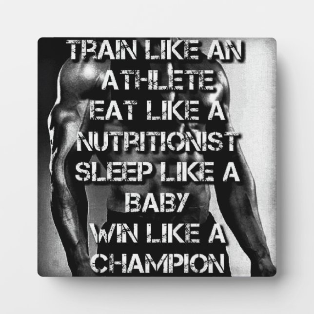 Plaque Photo Motivation de l'entraînement - S'entraîner comme u (Devant)