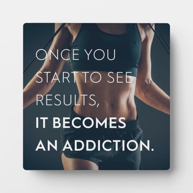 Plaque Photo Motivation Du Gym Pour Les Femmes - Résultats - En (Devant)