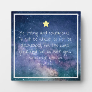 Plaque Photo Motivation Encourageant Bible Verse Citation Étoil