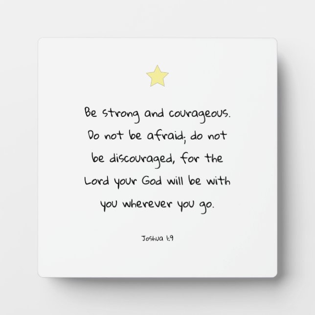 Plaque Photo Motivation Encourageant Écriture Bible Verse (Devant)