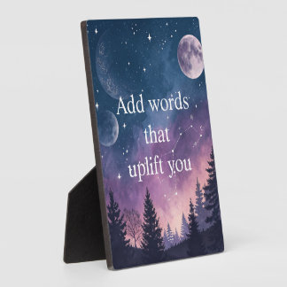 Plaque Photo Motivational Poster with Starry Night Sky