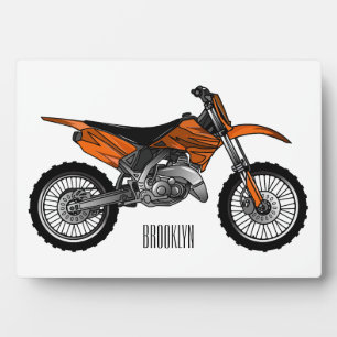 Plaque Photo Moto cross dessin animé moto tout-terrain