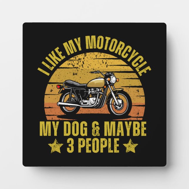 Plaque Photo Motocyclette de chien (Devant)