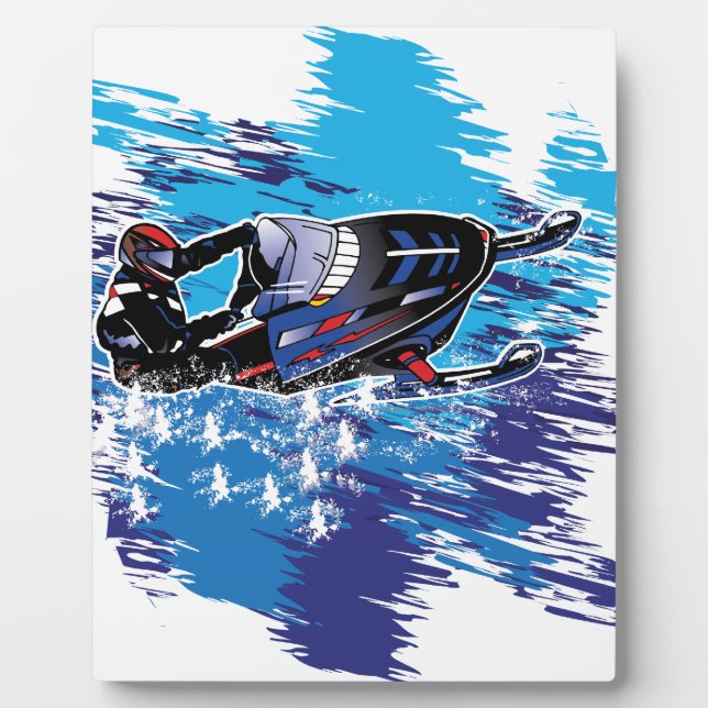 Plaque Photo Motoneige graphique (Devant)