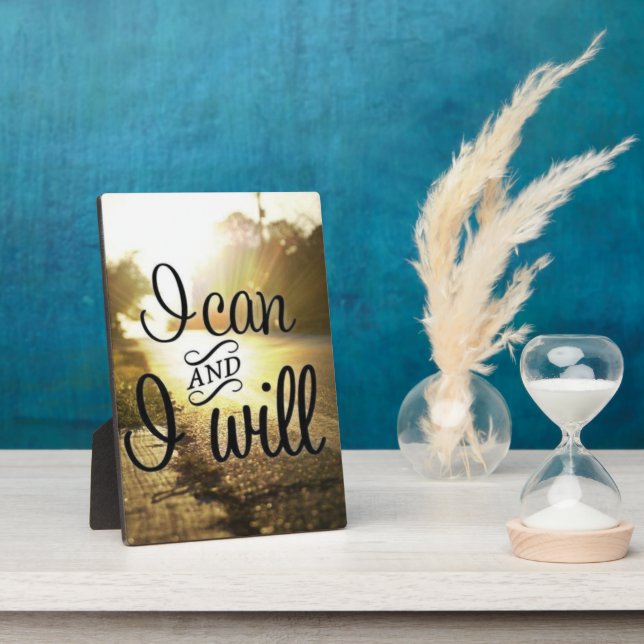 Plaque Photo Mots Motivationnels - Je peux et je veux (Côté)