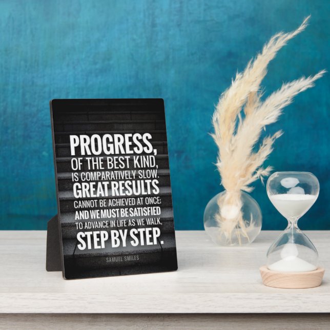 Plaque Photo Mots Motivationnels - Progrès (Côté)