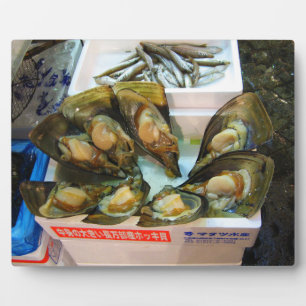 Plaque Photo Moules géantes Marché aux poissons de Tsukiji, Tok