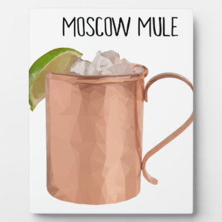 Plaque Photo Mug en cuivre Moscow Mule Design géométrique Low P
