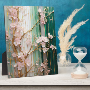 Plaque Photo Mur de Cerisiers en Fleurs 