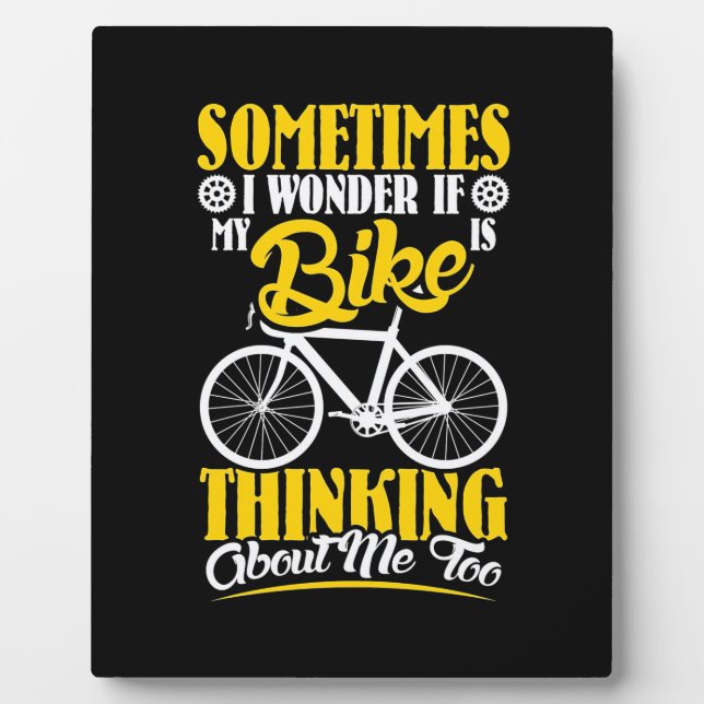 Plaque Photo My Bike Thinking About (Devant)