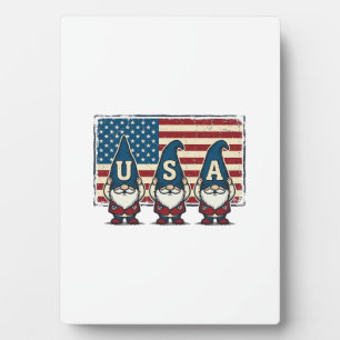 Plaque Photo Nains patriotiques vintage USA Design de T-shirt b