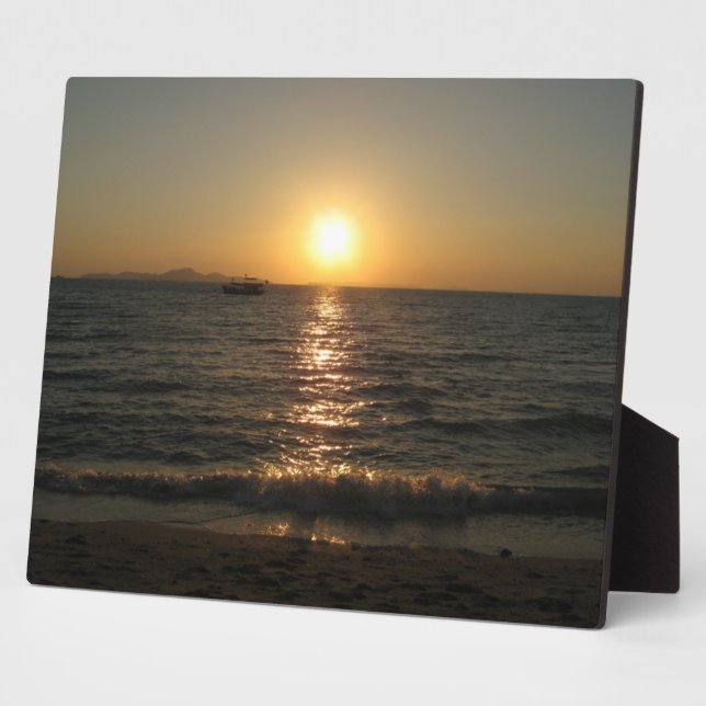 Plaque Photo Naklua Beach Sunset .. Pattaya, Chonburi, Thaïland (Côté)