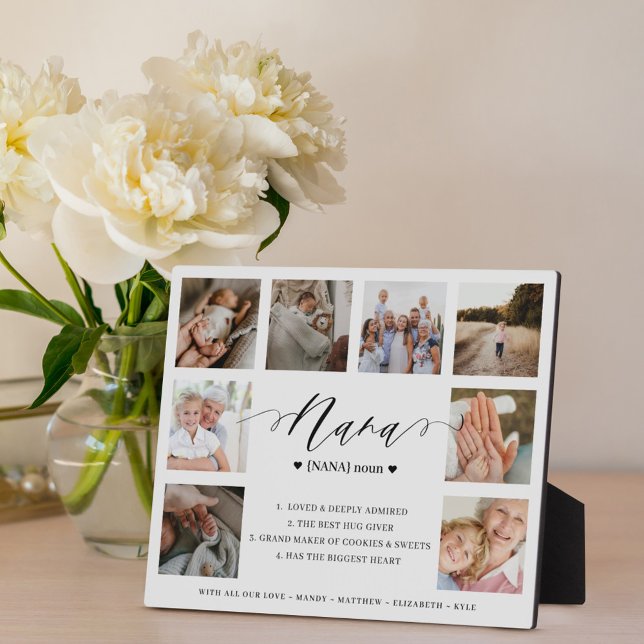 Plaque Photo Nana Définition Script Photo Collage Keepsaké (Créateur téléchargé)