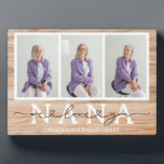 Plaque Photo Nana We Love You Heart Script 3 Photo Gift<br><div class="desc">Nana We Love You Heart Script 3 Photo Plaque cadeau parfait pour votre nana ou grand-mère à l'occasion de son anniversaire ou pour le jour de la mère.</div>