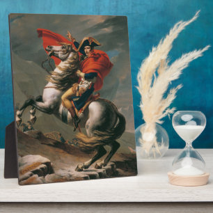 Plaque Photo Napoléon avec cheval, Col du Saint-Bernard