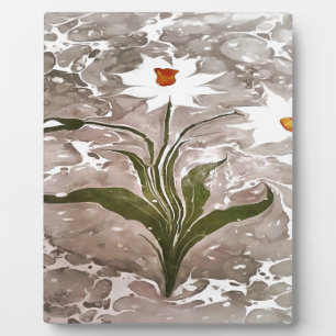 Plaque Photo Narcisse Sur Marbre
