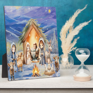 Plaque Photo Nativité Tabletop Easel
