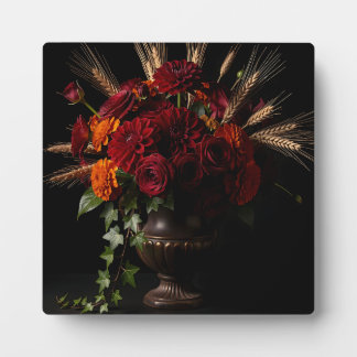 Plaque Photo Natures mortes florales de Dahlia et Roses de Bour