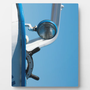 Plaque Photo Nautical ship wheel sailboat