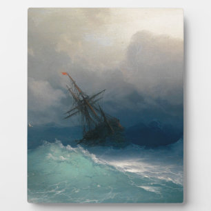 Plaque Photo Navire sur Stormy Seas, Ivan Aivazovsky