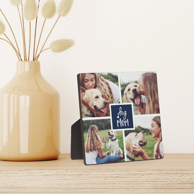 Plaque Photo Navy | Dog Mom Photo Collage (Créateur téléchargé)