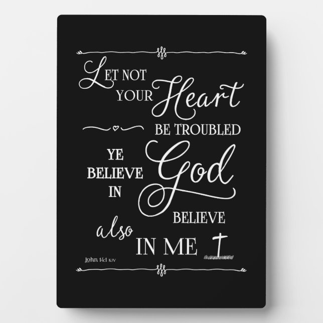 Plaque Photo Ne Pas Troubler Votre Coeur (Devant)