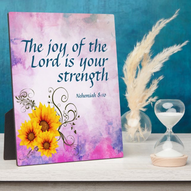 Plaque Photo Néhémie 8:10 (Côté)