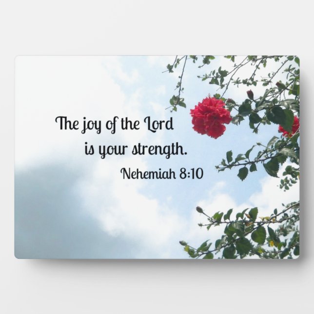 Plaque Photo Néhémie 8:10 La joie du Seigneur... (Devant)