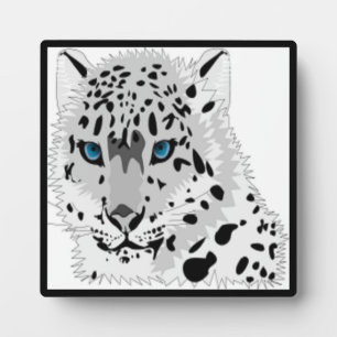 PLAQUE PHOTO NEIGE LEOPARD ANIMAL