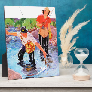 Plaque Photo Netting A Fish by R.J. Cavalière