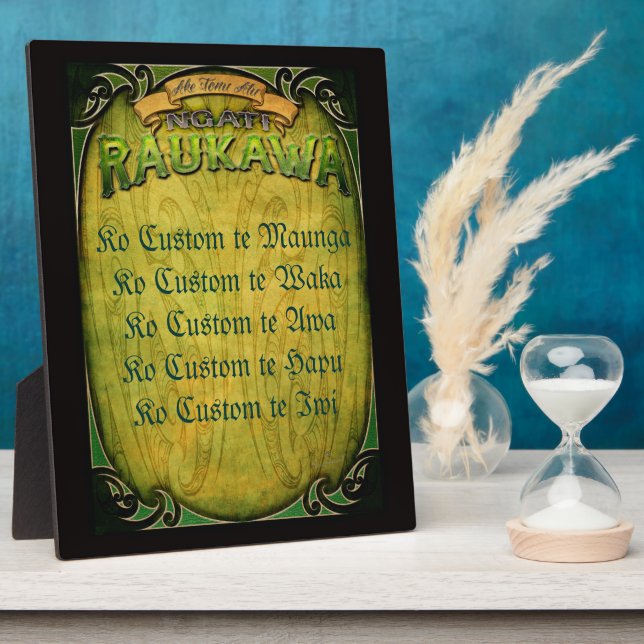 Plaque Photo Ngati Raukawa Pepeha (Côté)